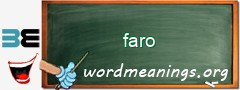 WordMeaning blackboard for faro